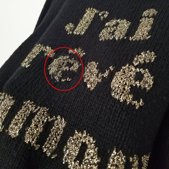 Zadig & Voltaire Valmy Reve D'Amour Vneck Jumper Sweater L 100% Merino Wool $358 - Picture 15 of 16